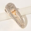 Large Rhinestone Engraved Snap Clip